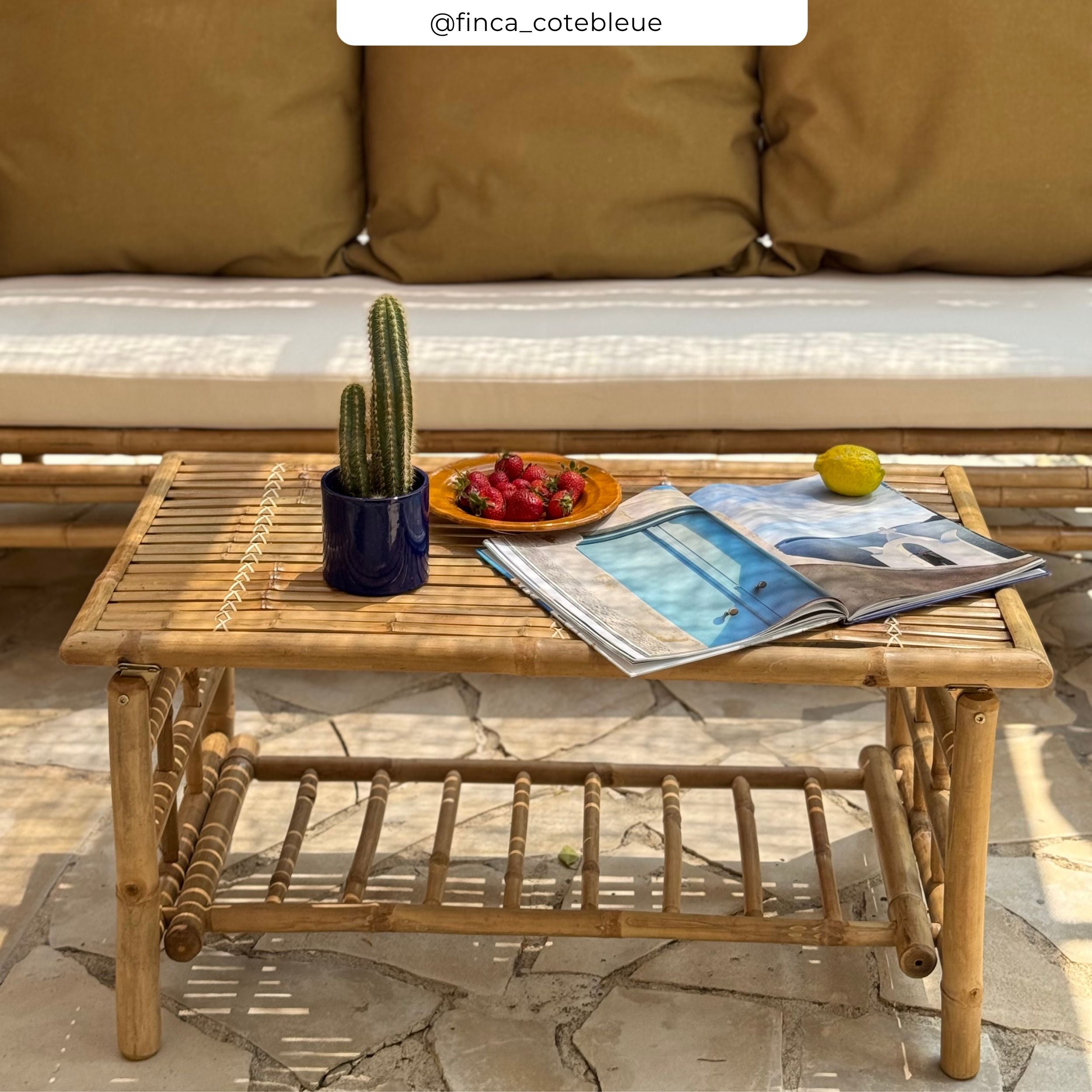 Salon de jardin Vadella 4 personnes en bambou