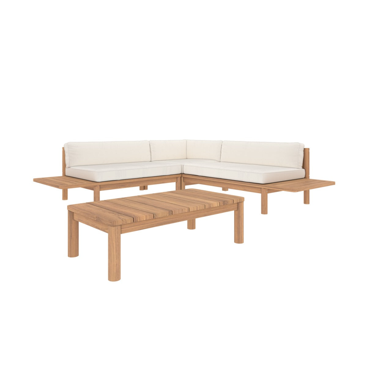 salon de jardin nadila 4 personnes en bois de teck