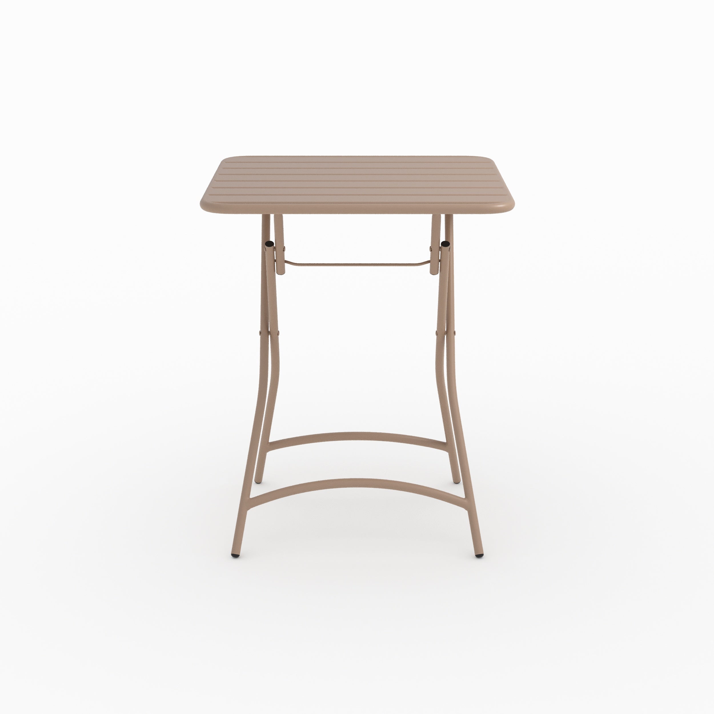 Table et chaises de jardin pliantes Yumi 2 personnes en métal taupe