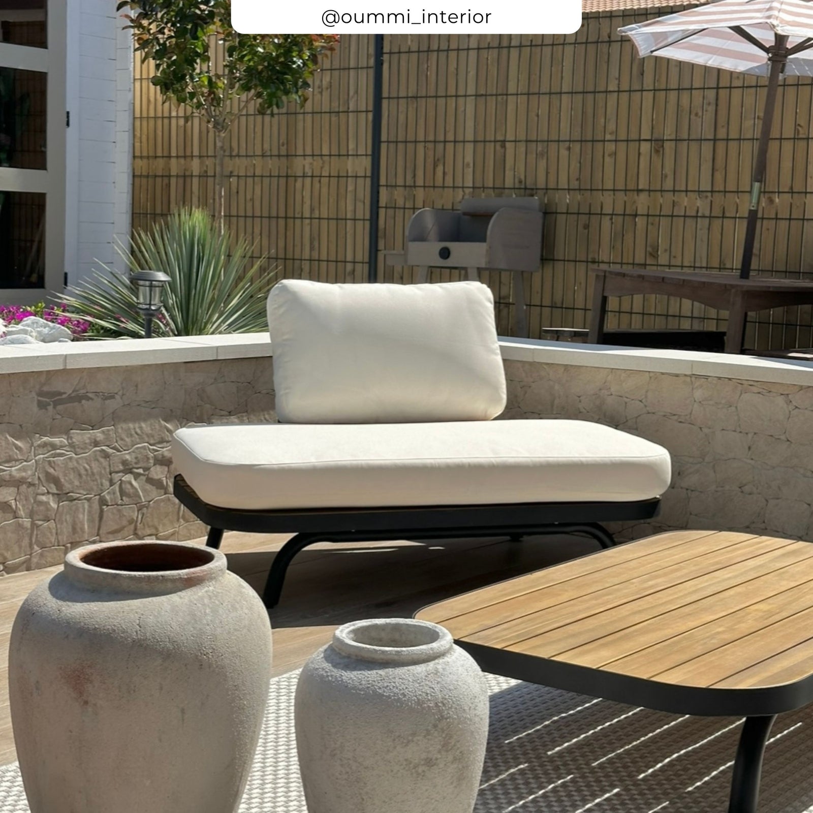 salon de jardin samba blanc casse pieds noirs