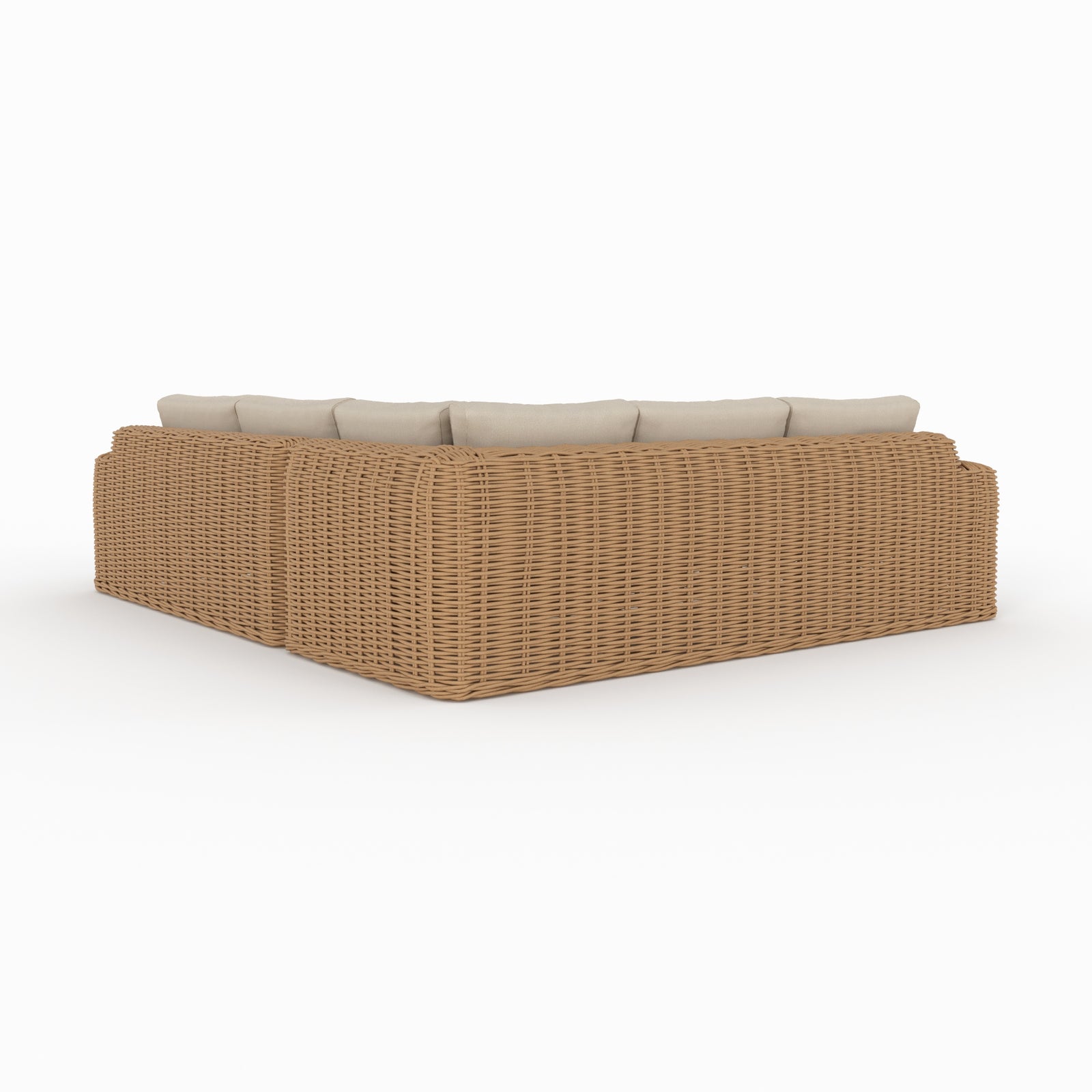 salon de jardin savana en resine tressee et tissu beige 4 places
