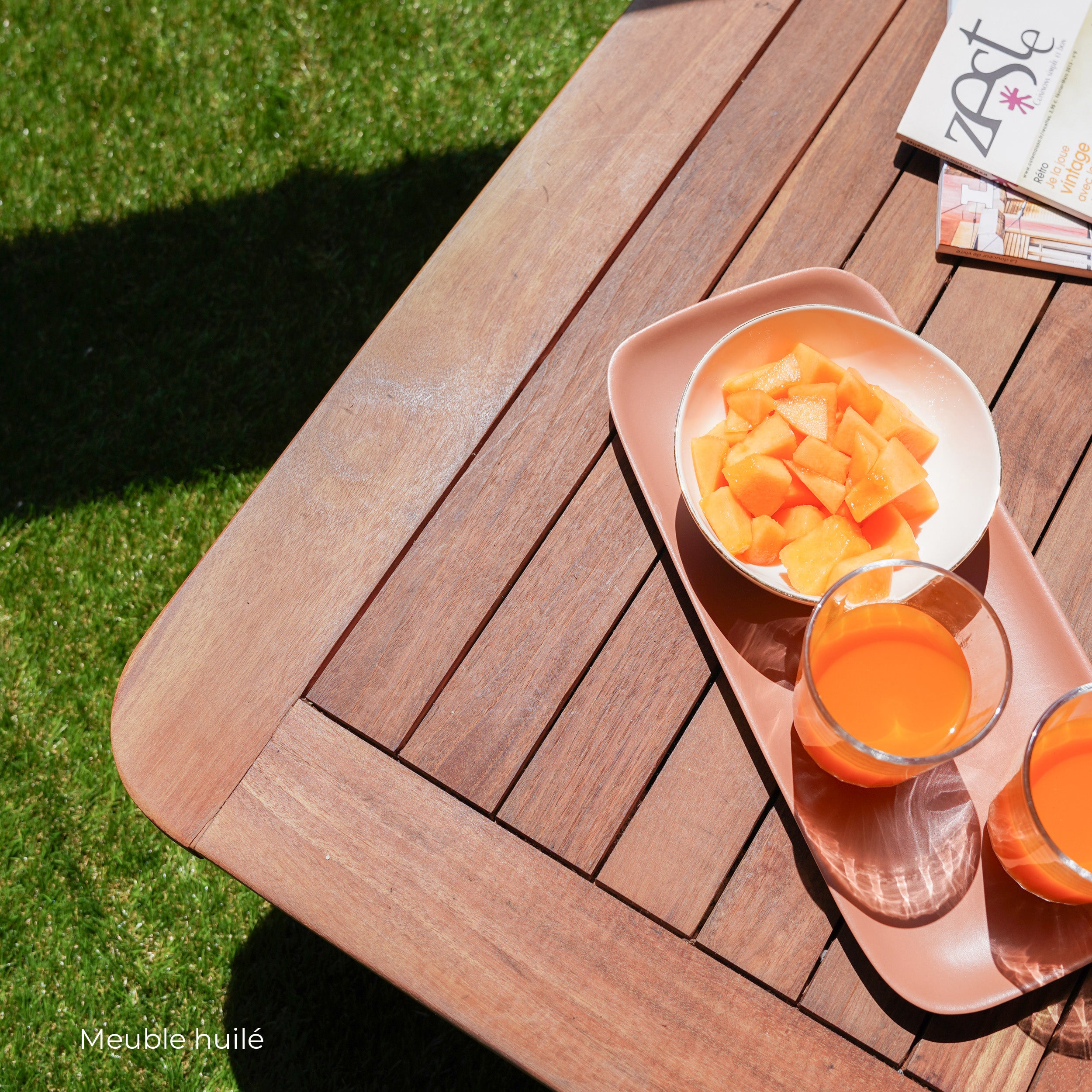 salon de jardin teck kilda 3 personnes