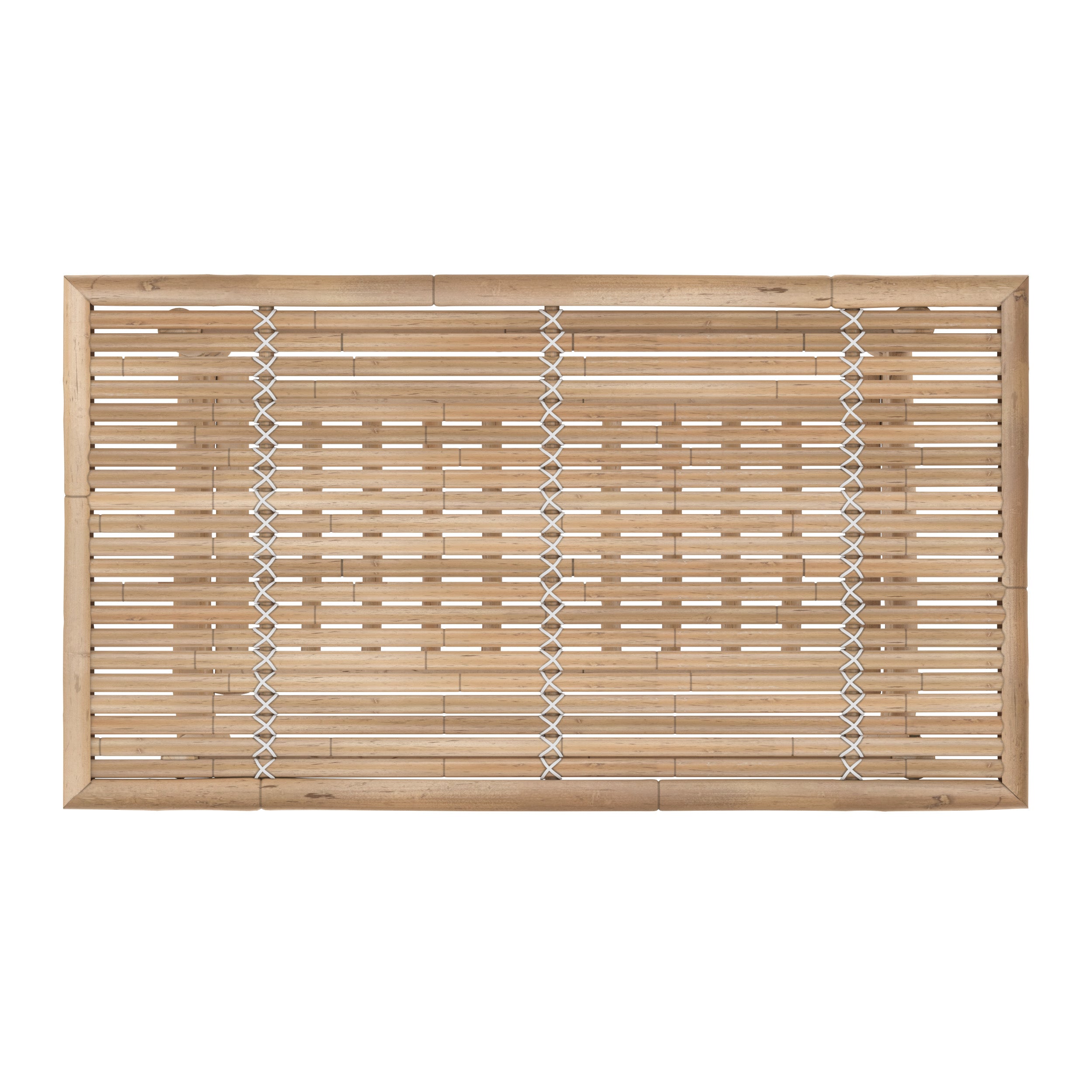 Salon de jardin Vadella avec canapé d'angle, 4 personnes en bambou