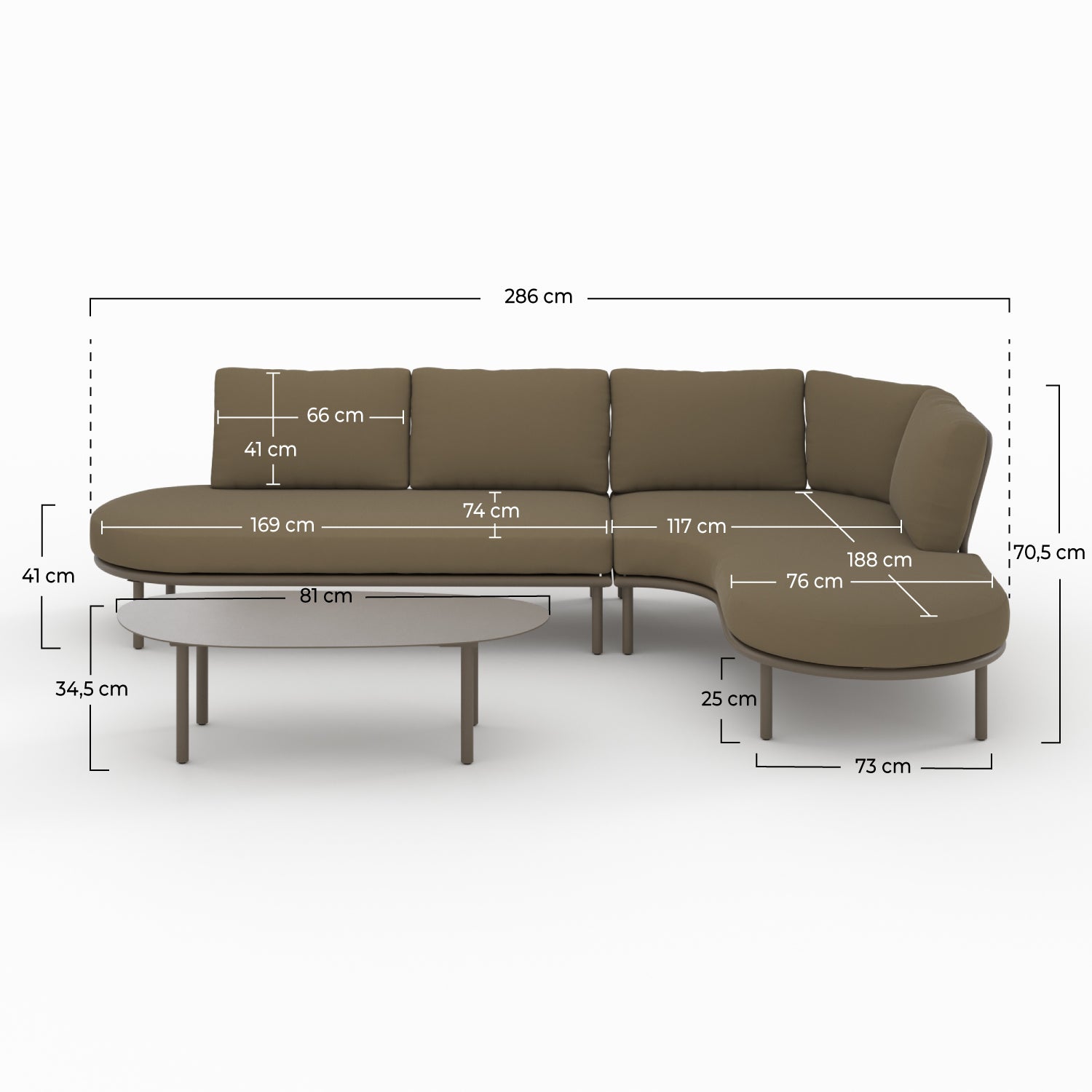 salon jardin amaya 4 places en metal tissu vert rdv deco