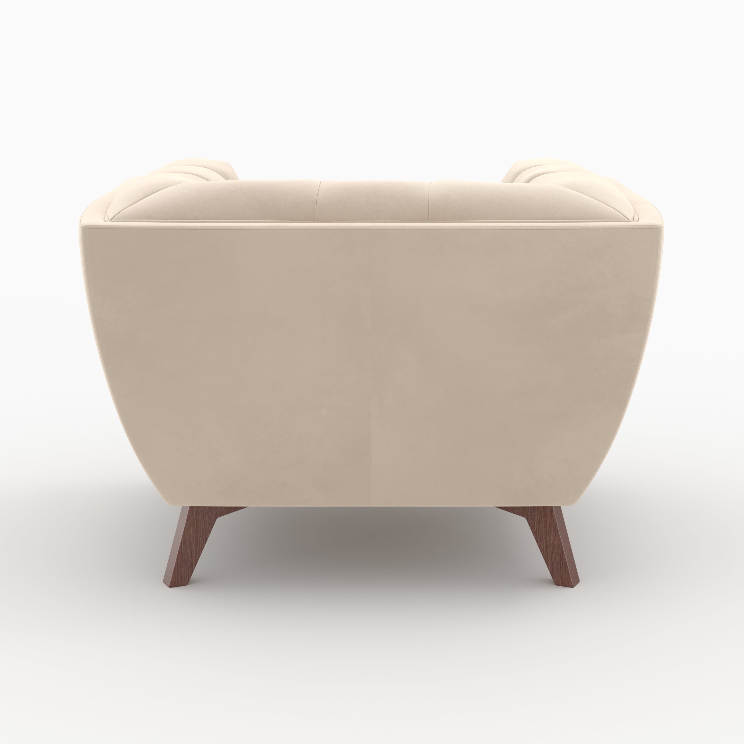 Ensemble canapé et fauteuil Mona en velours beige 4 places