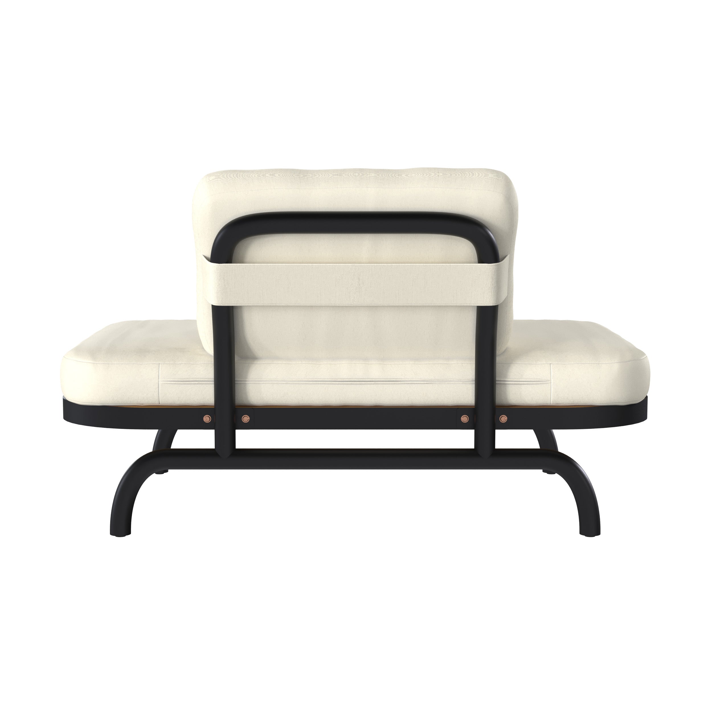 samba canape de jardin 2 places blanc casse pieds metal noir