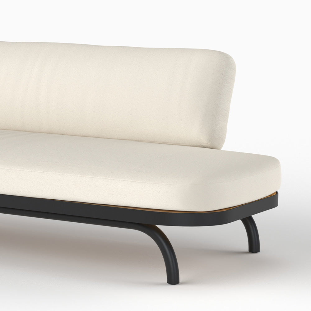 samba canape de jardin 3 places blanc casse pieds noirs