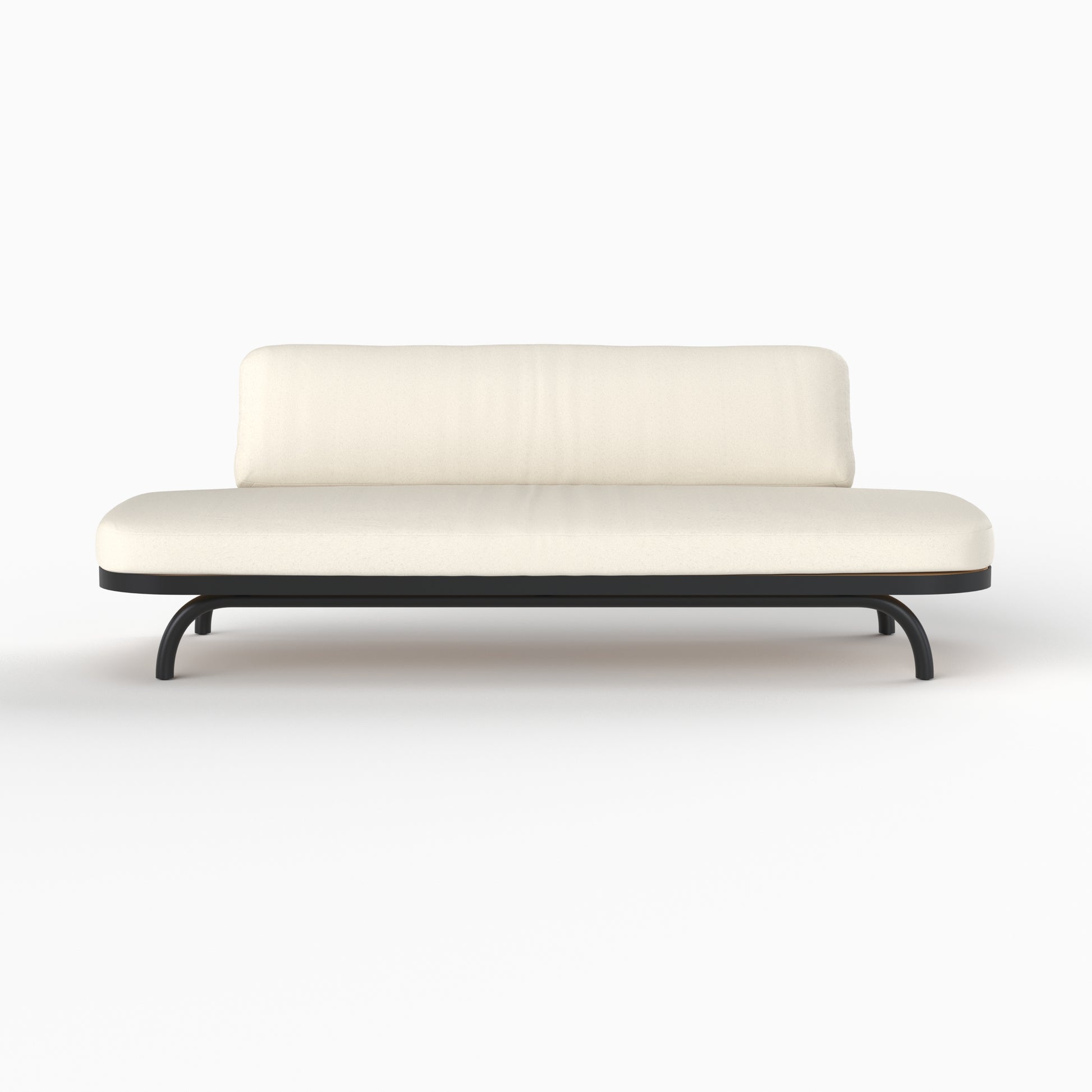 samba canape de jardin blanc casse 3 places pieds noirs