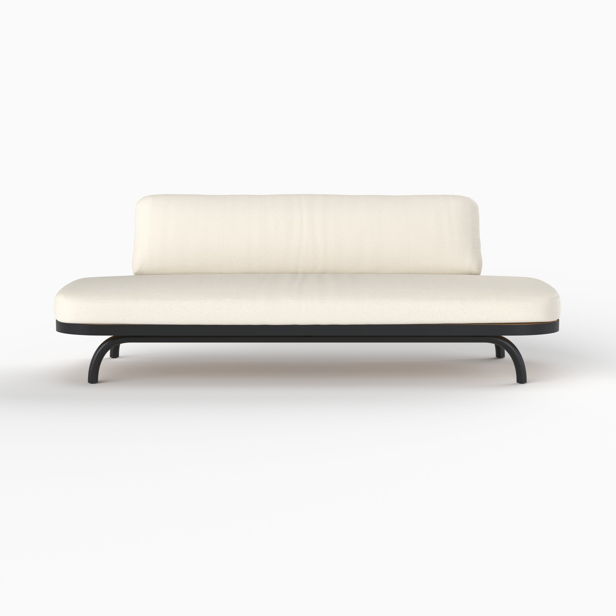samba canape de jardin blanc casse 3 places pieds noirs
