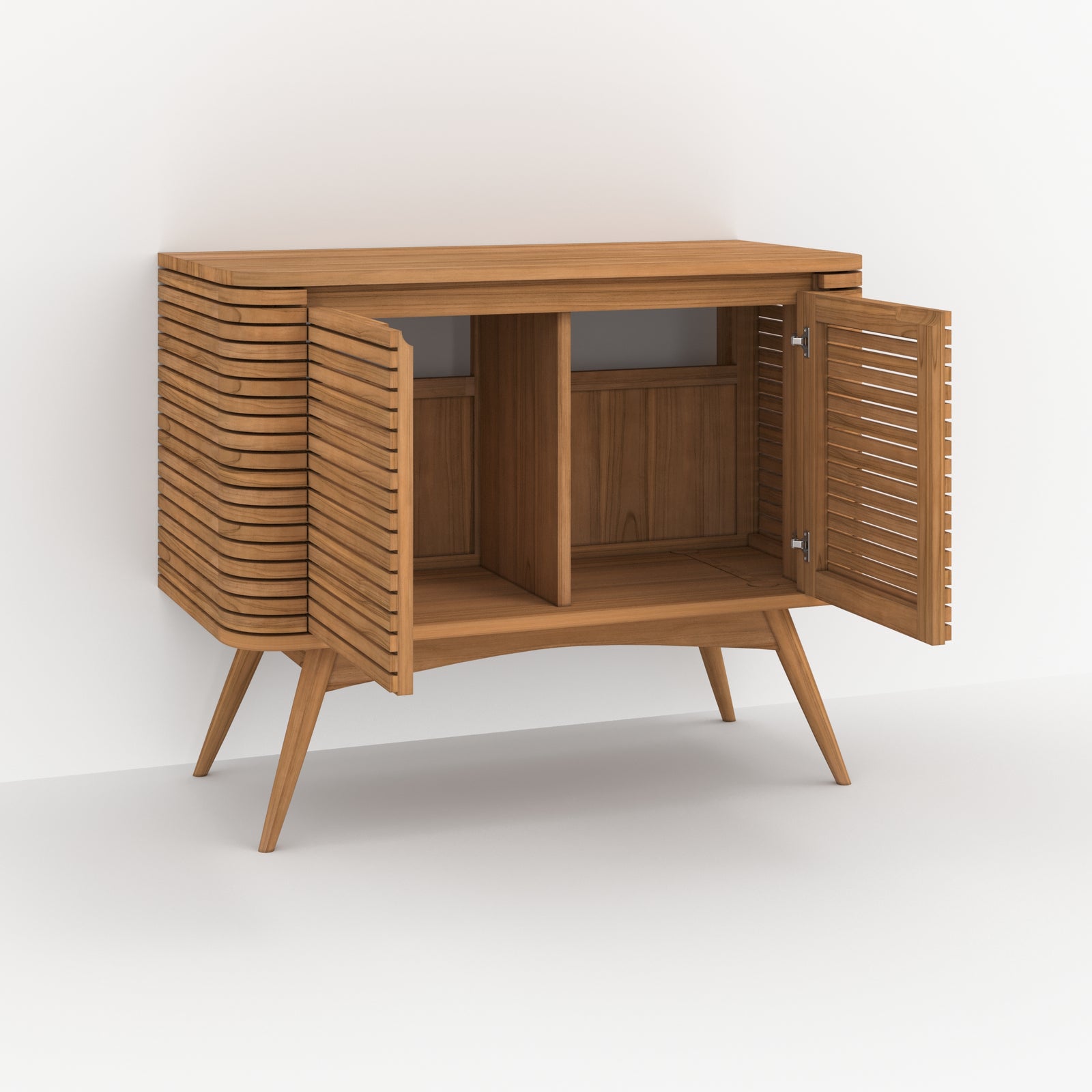 sdb meuble auguste en bois de teck 100 cm rangement