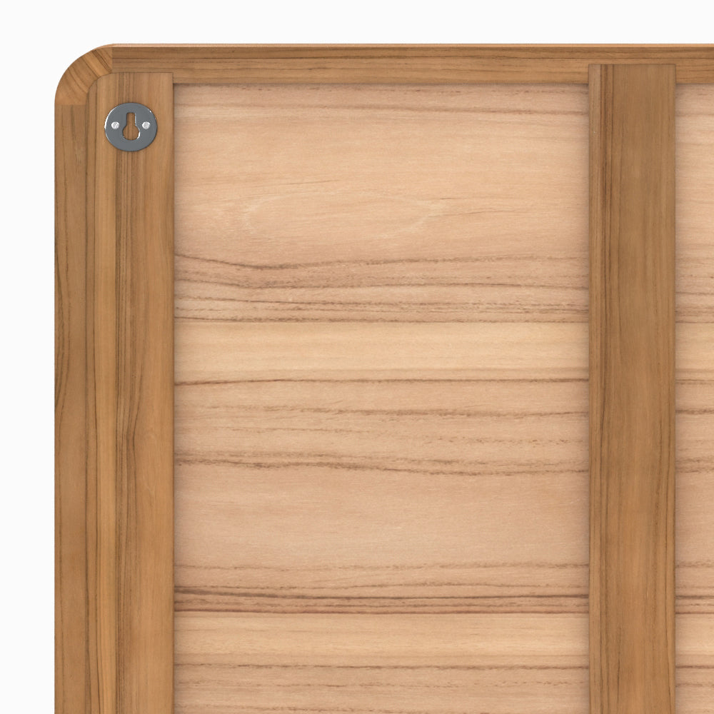 sdb miroir mural carre bois teck vea