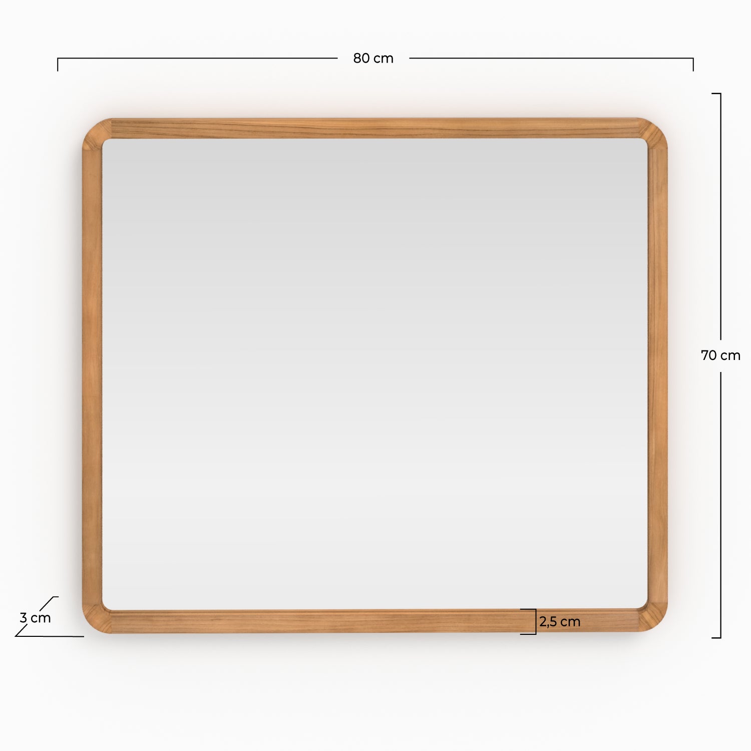 sdb miroir mural carre bois vea