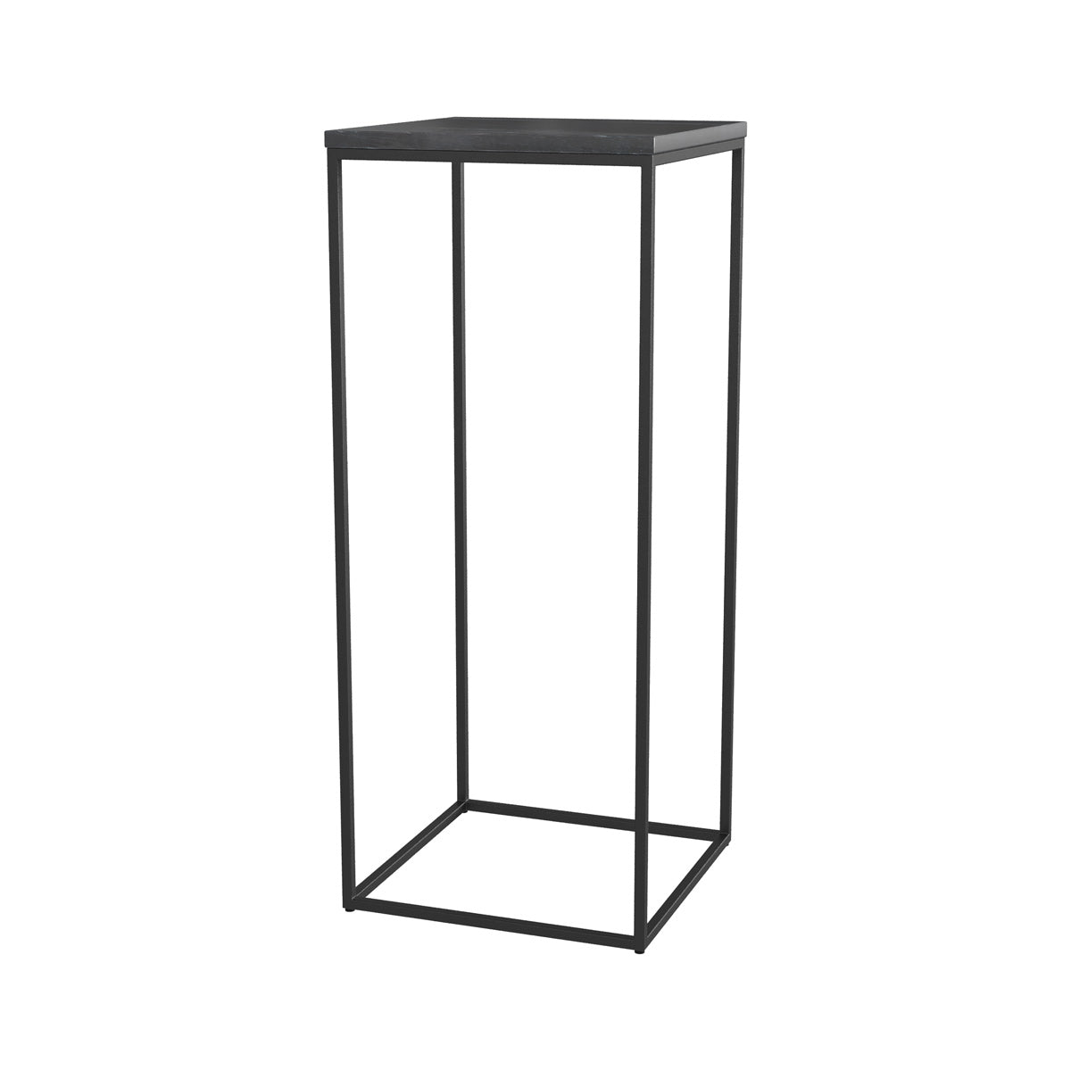 sellette en marbre noir et pieds en metal floki