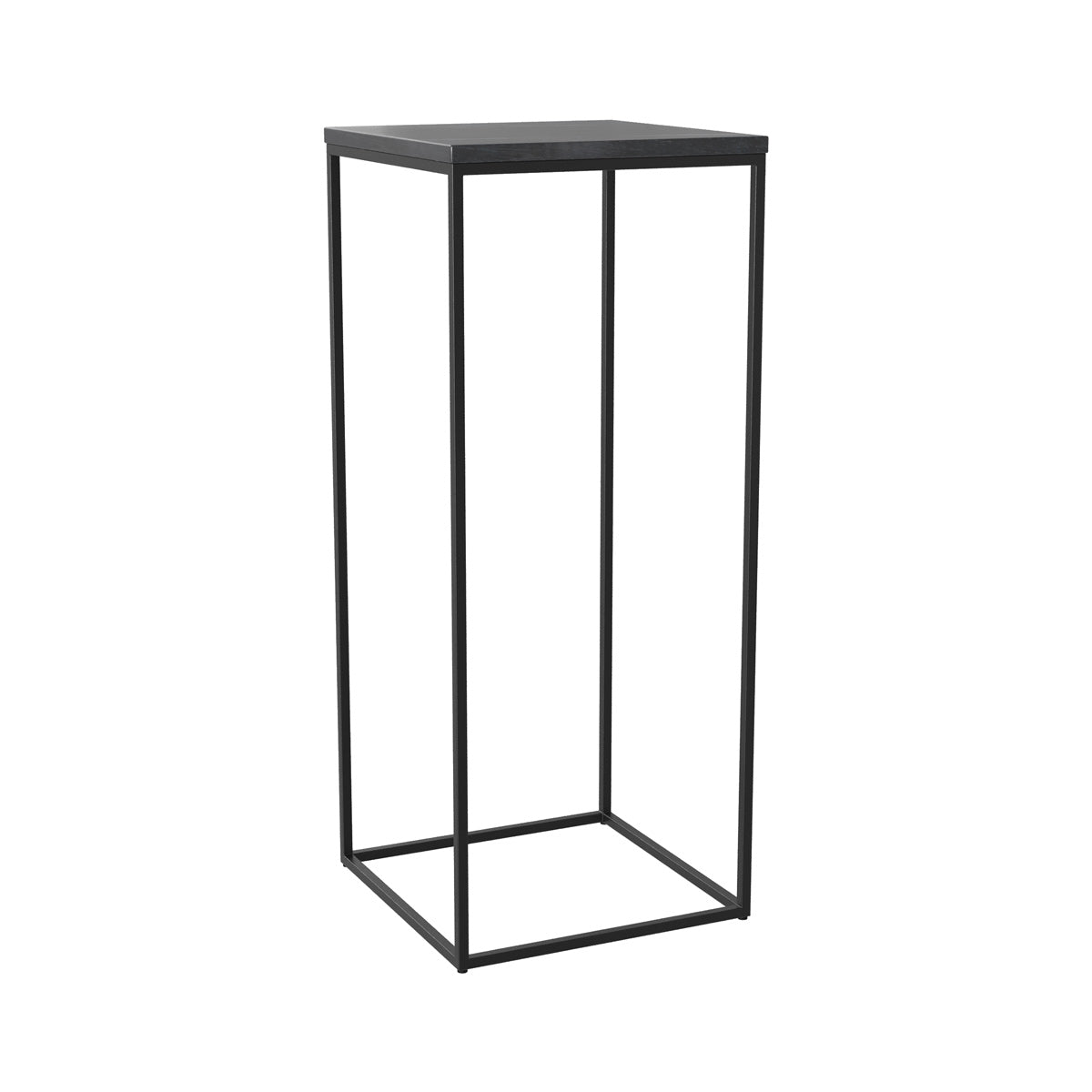 sellette floki en marbre noir et pieds en metal