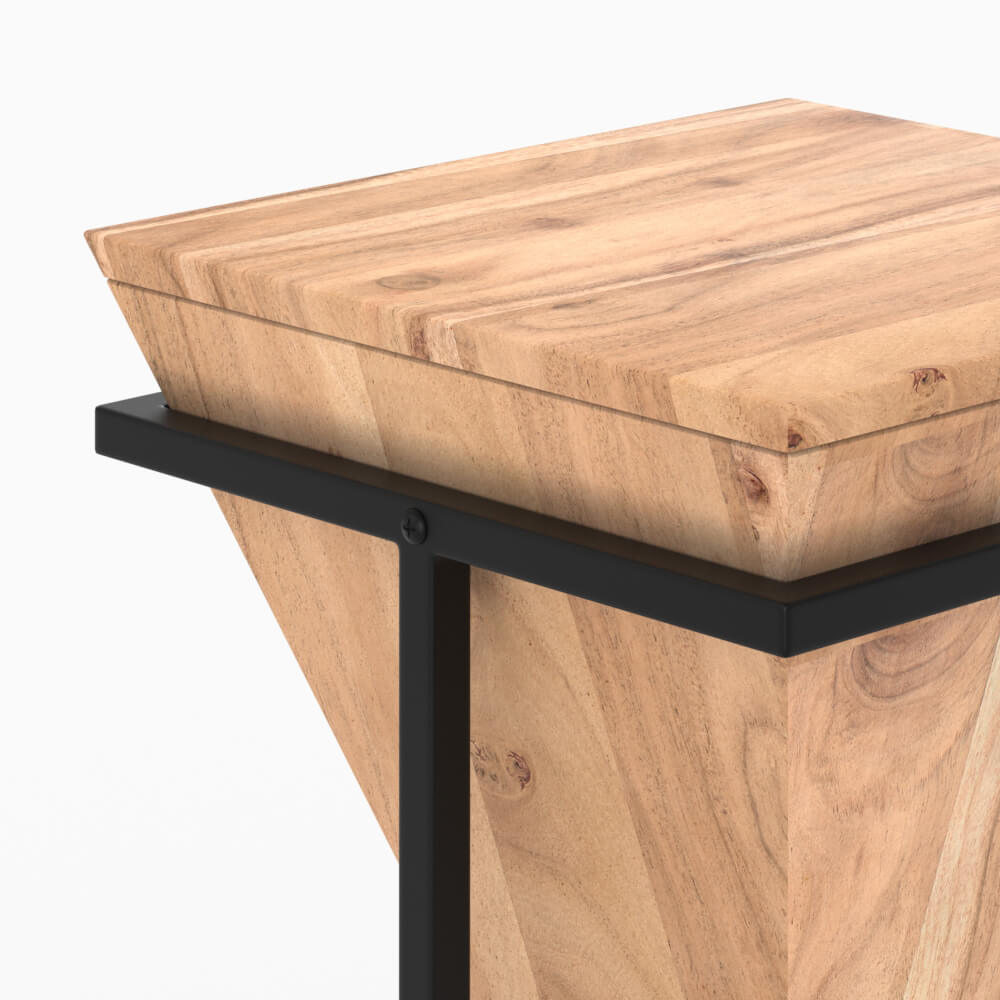 sellette shanghai en bois et metal grande