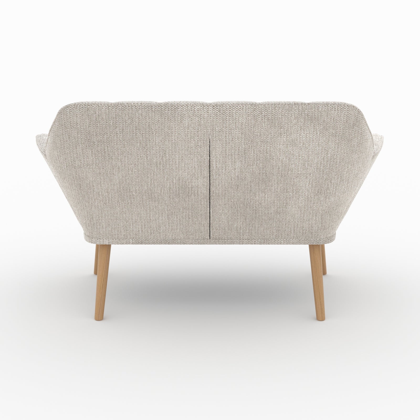 simba canape 2 places en tissu texture gris clair