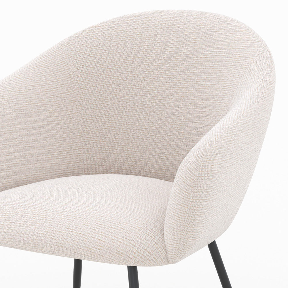 socky fauteuil blanc chine tissu accoudoirs