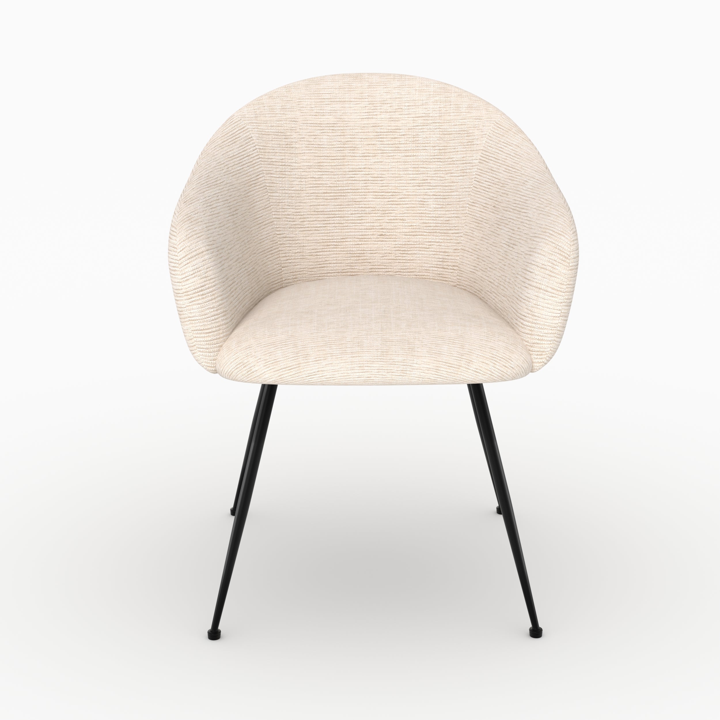 Fauteuil Socky en tissu blanc