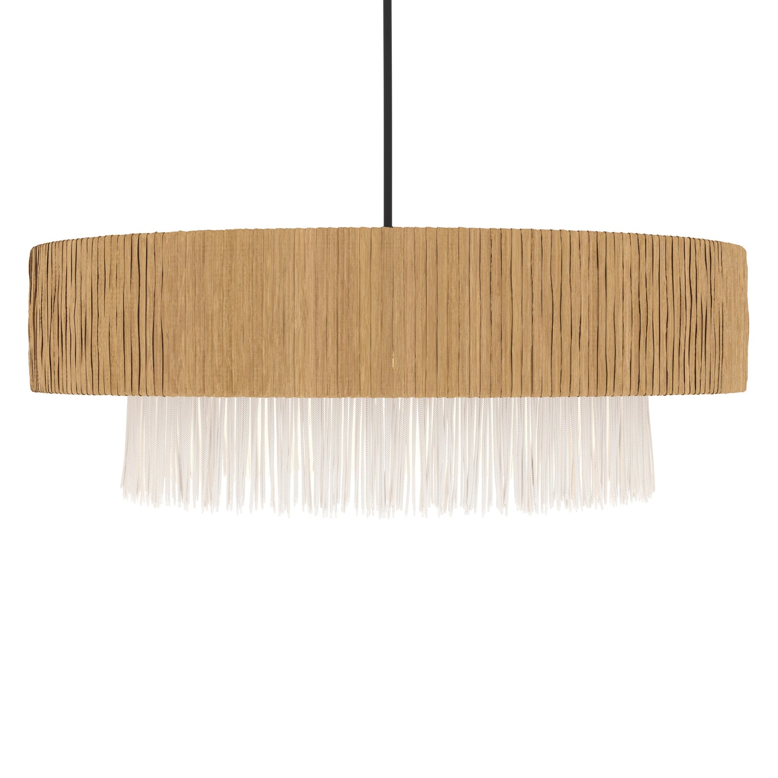solara suspension en raphia blanc et beige 75 cm
