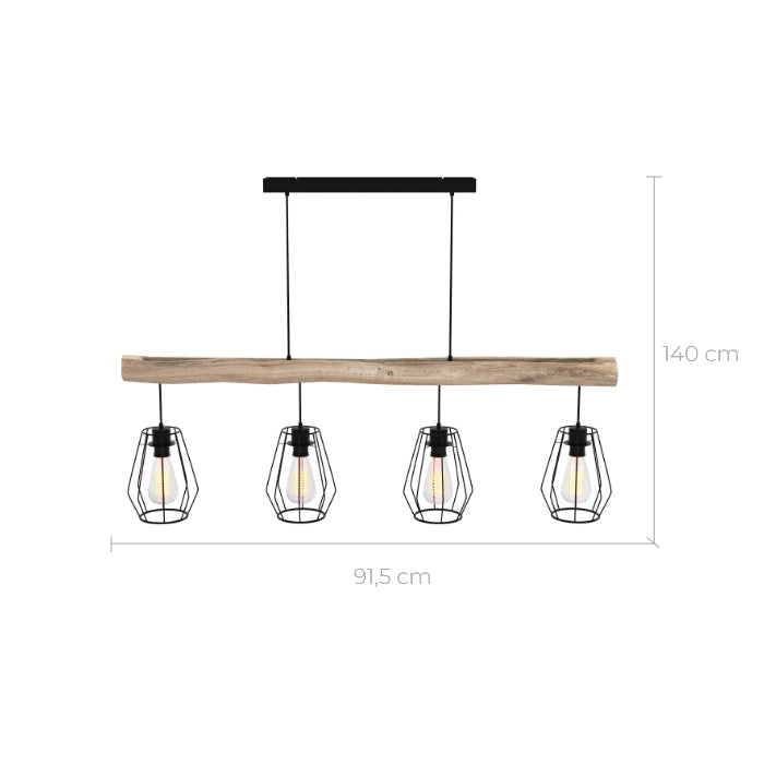 suspension 4 lampes indus clotilde design