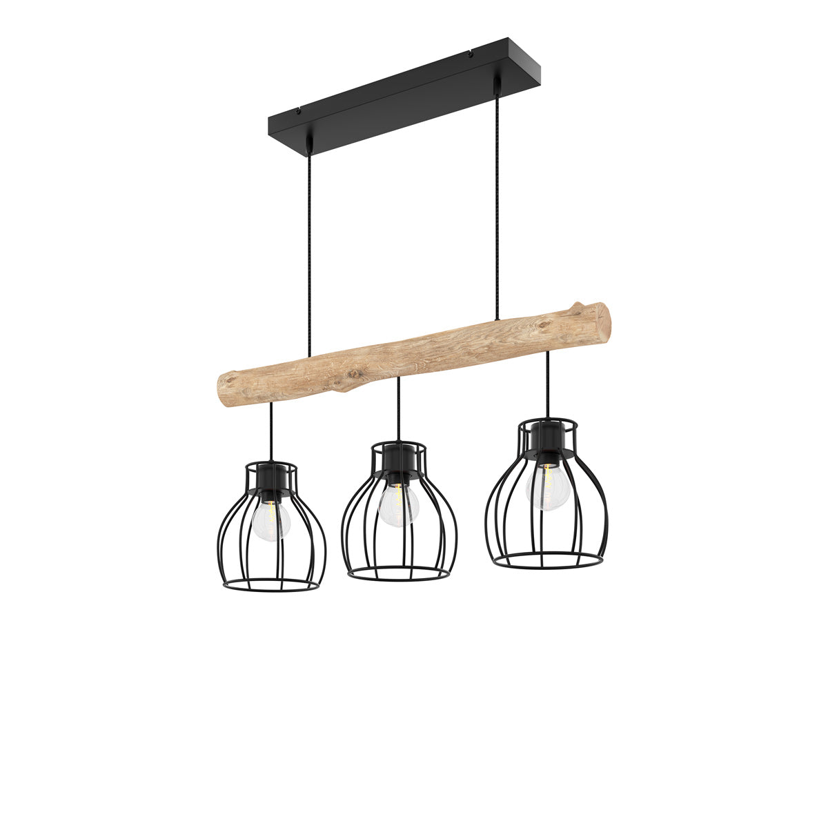 suspension abby en bois et metal