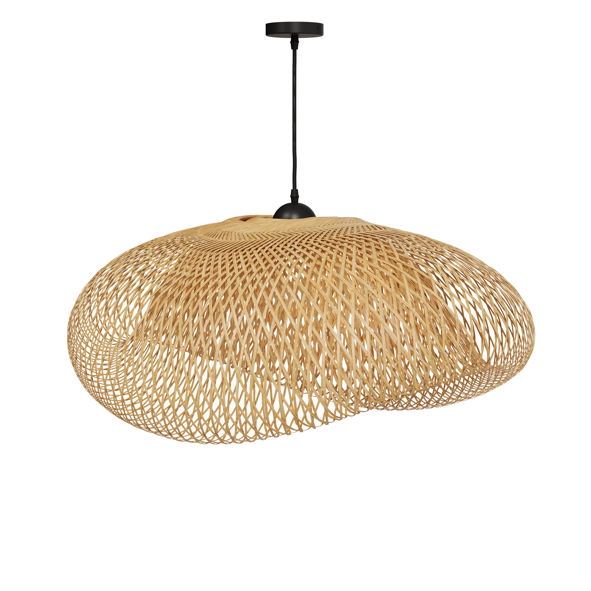 suspension anya bambou naturel et metal d88cm