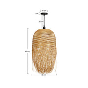 suspension dorva en bambou et metal