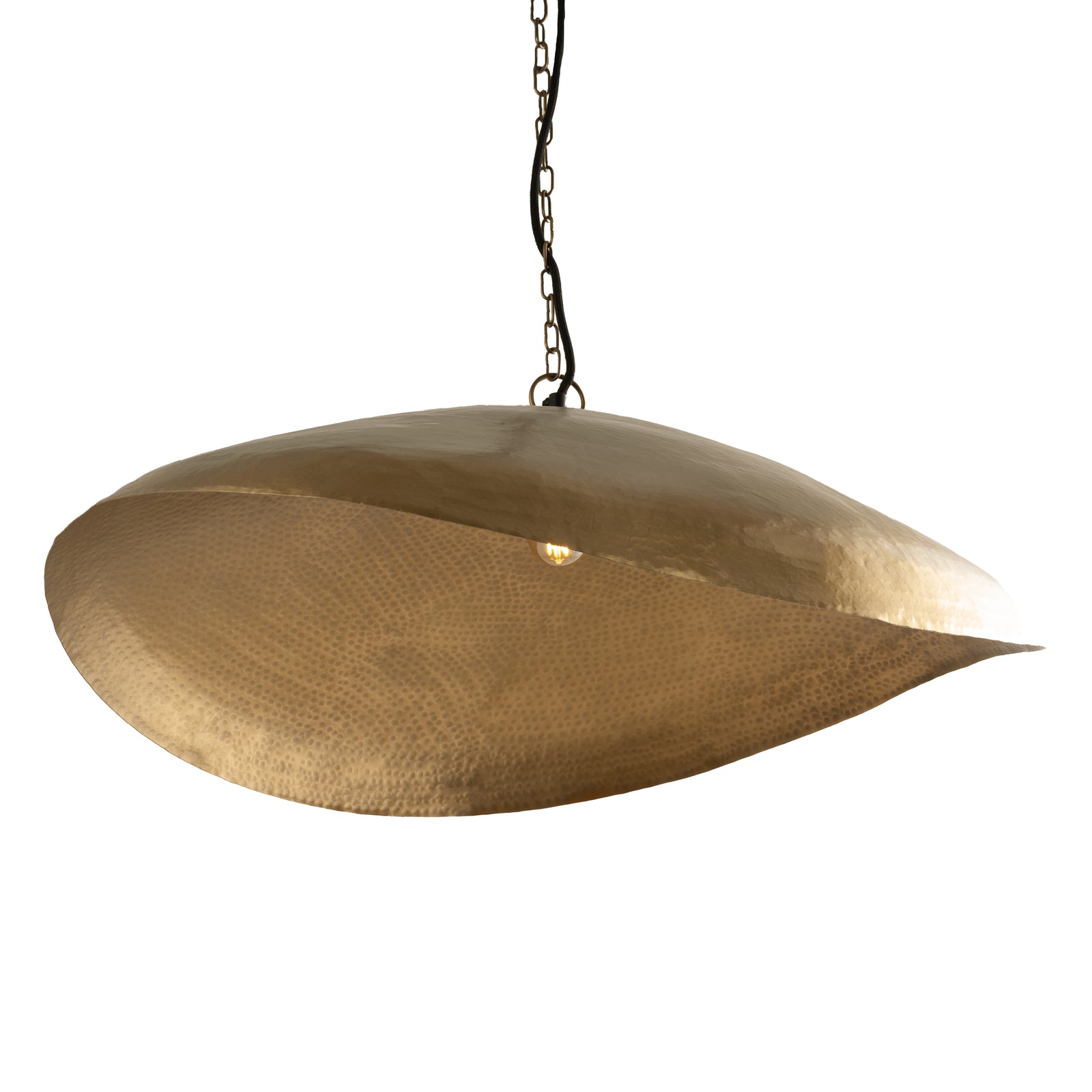 suspension elora en metal dore 72 cm fond blanc