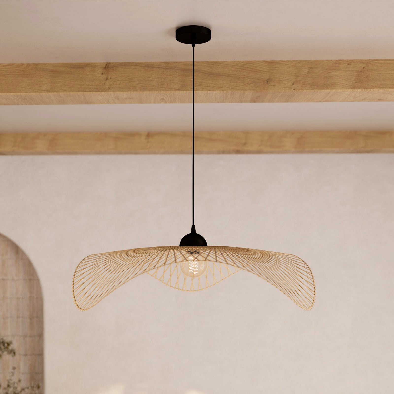 suspension en bambou diametre 75 cm boheme jipi
