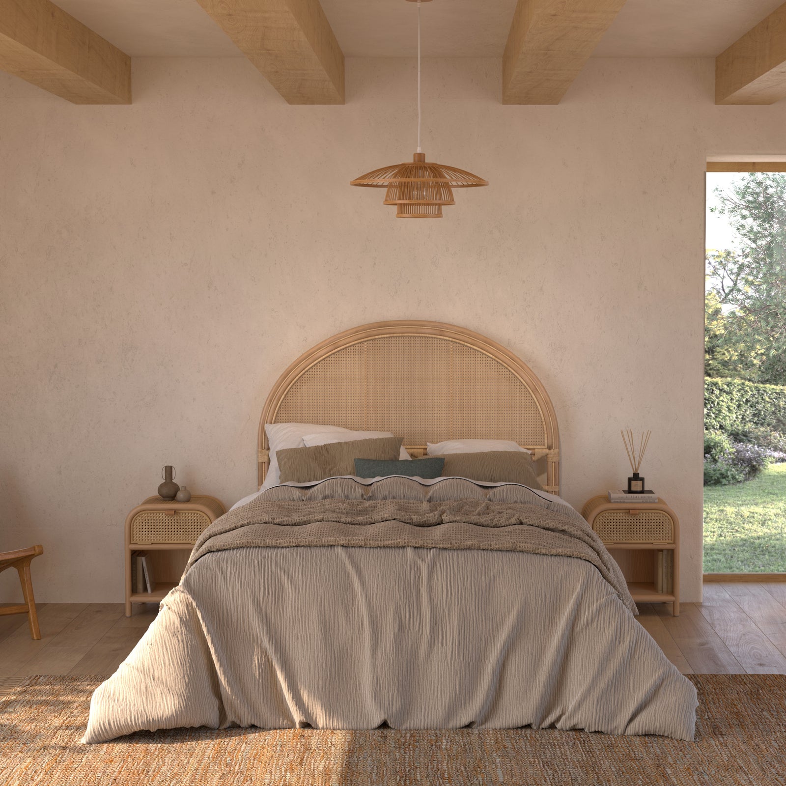 suspension en bambou naturel 50 cm mirabel