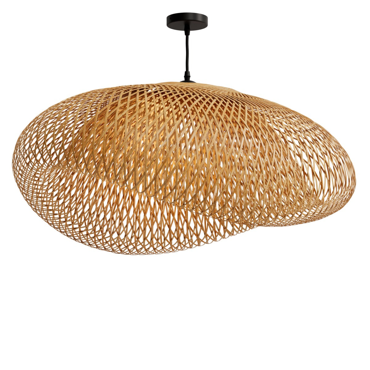 suspension en bambou naturel et metal anya