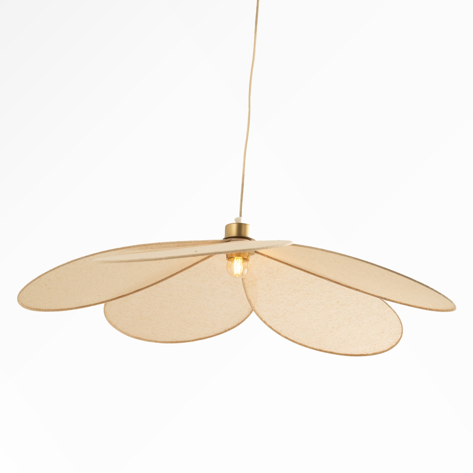 suspension en tissu beige d 75 cm flora