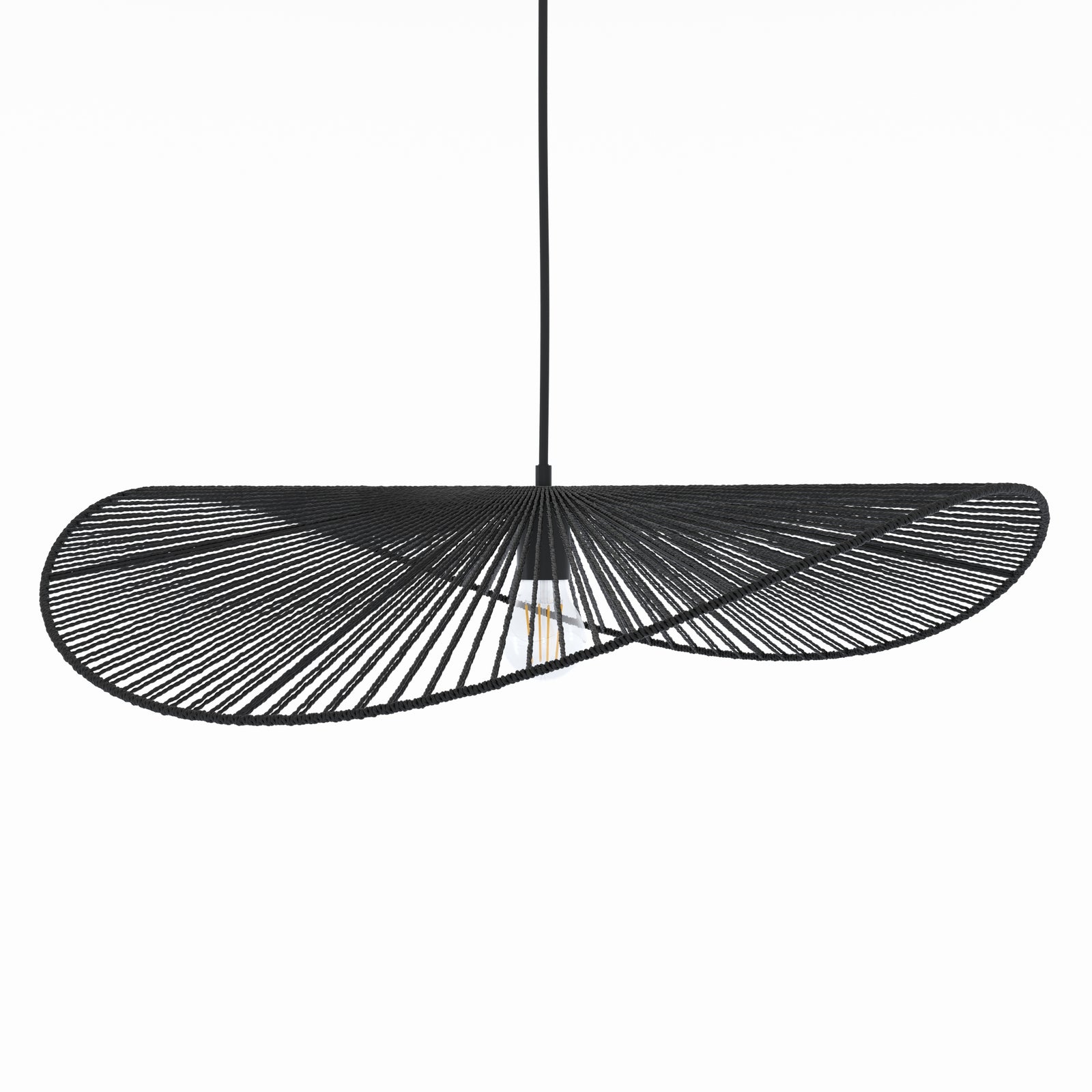 suspension mada noir en corde 75 cm