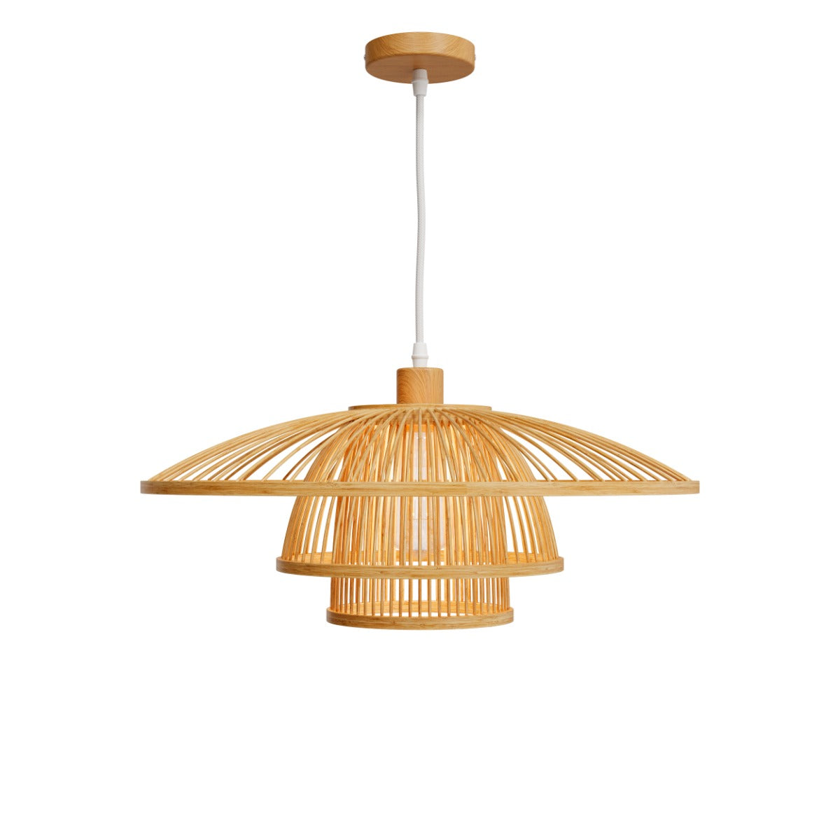 suspension mirabel en bambou naturel