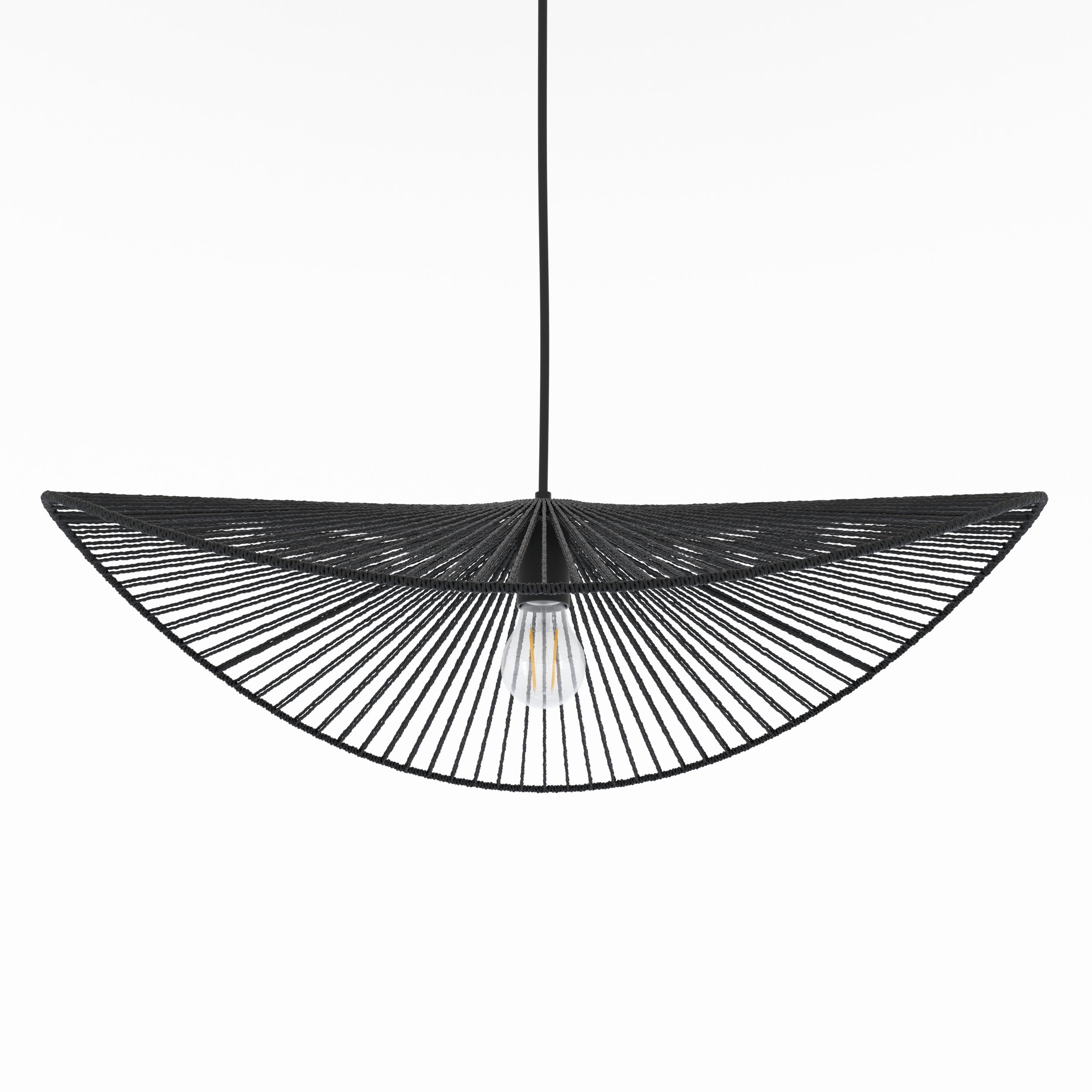 suspension noir en corde 75 cm mada_1