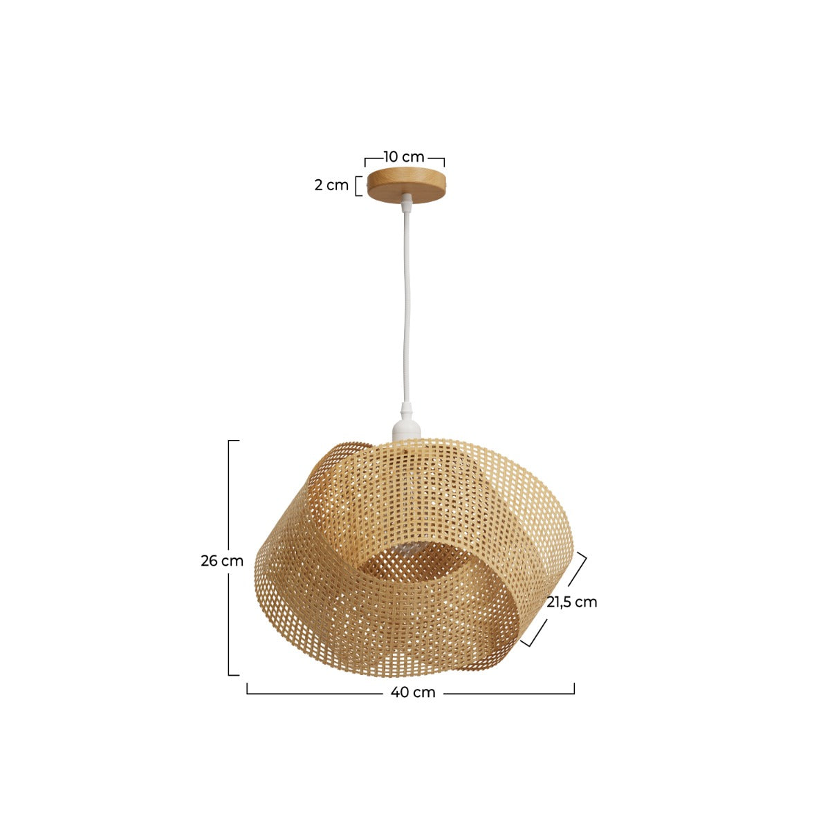 suspension orta en bambou naturel et metal