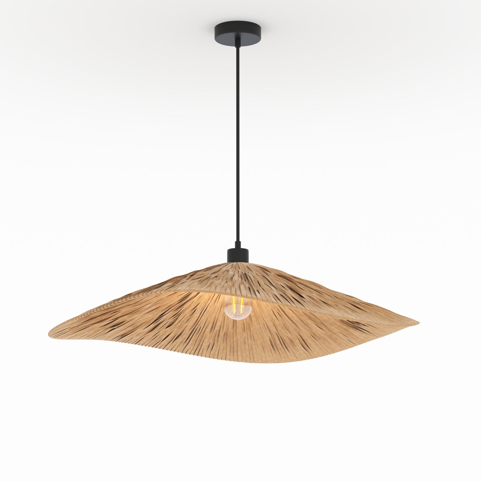 suspension raphia couleur naturelle stellaire 75 cm