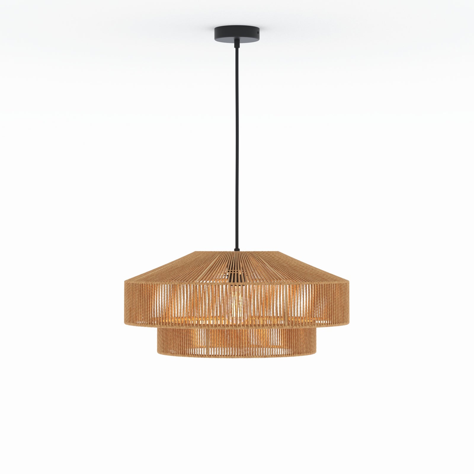 suspension ronde clairia superposition en papier de corde 60 cm_1