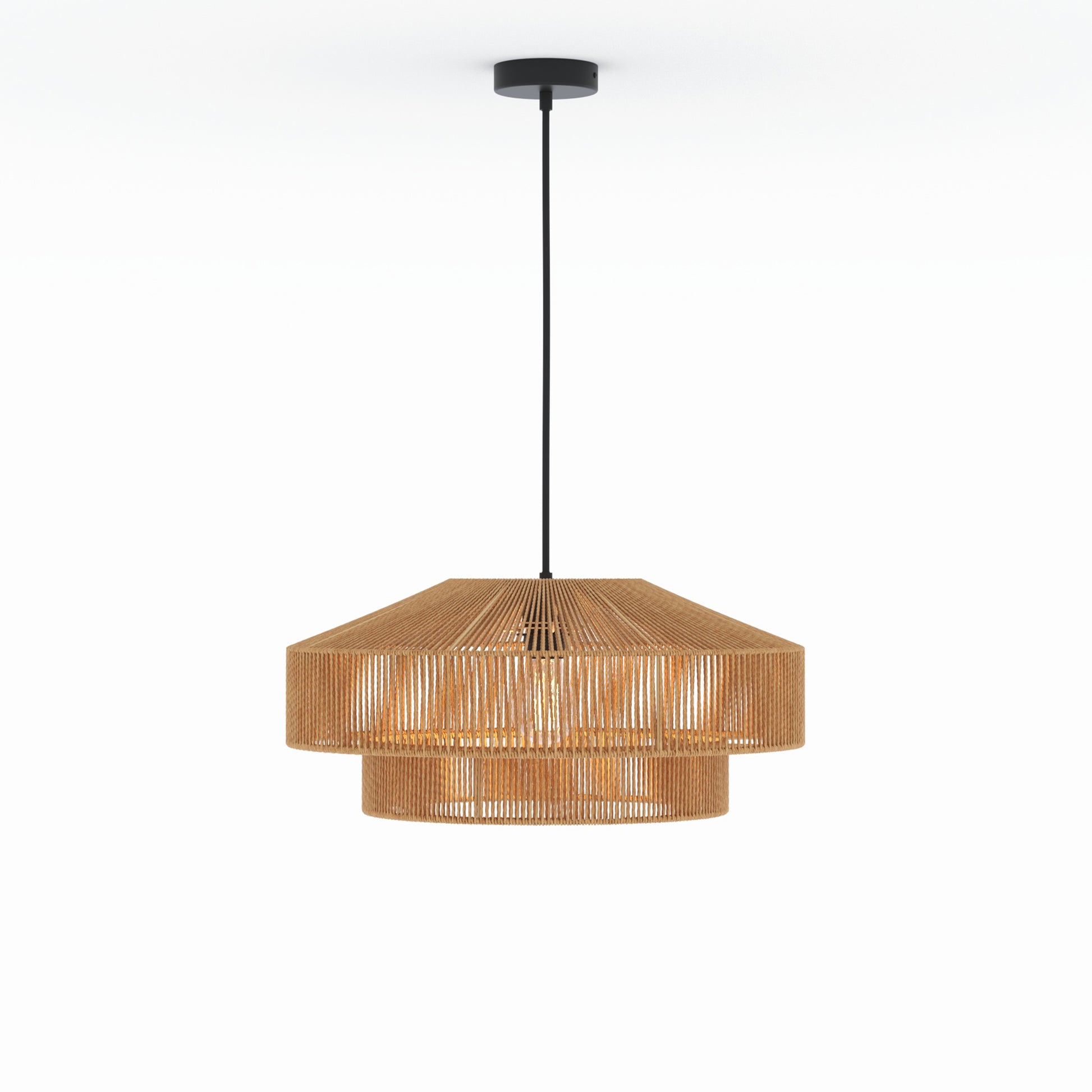 suspension ronde clairia superposition en papier de corde 60 cm_1