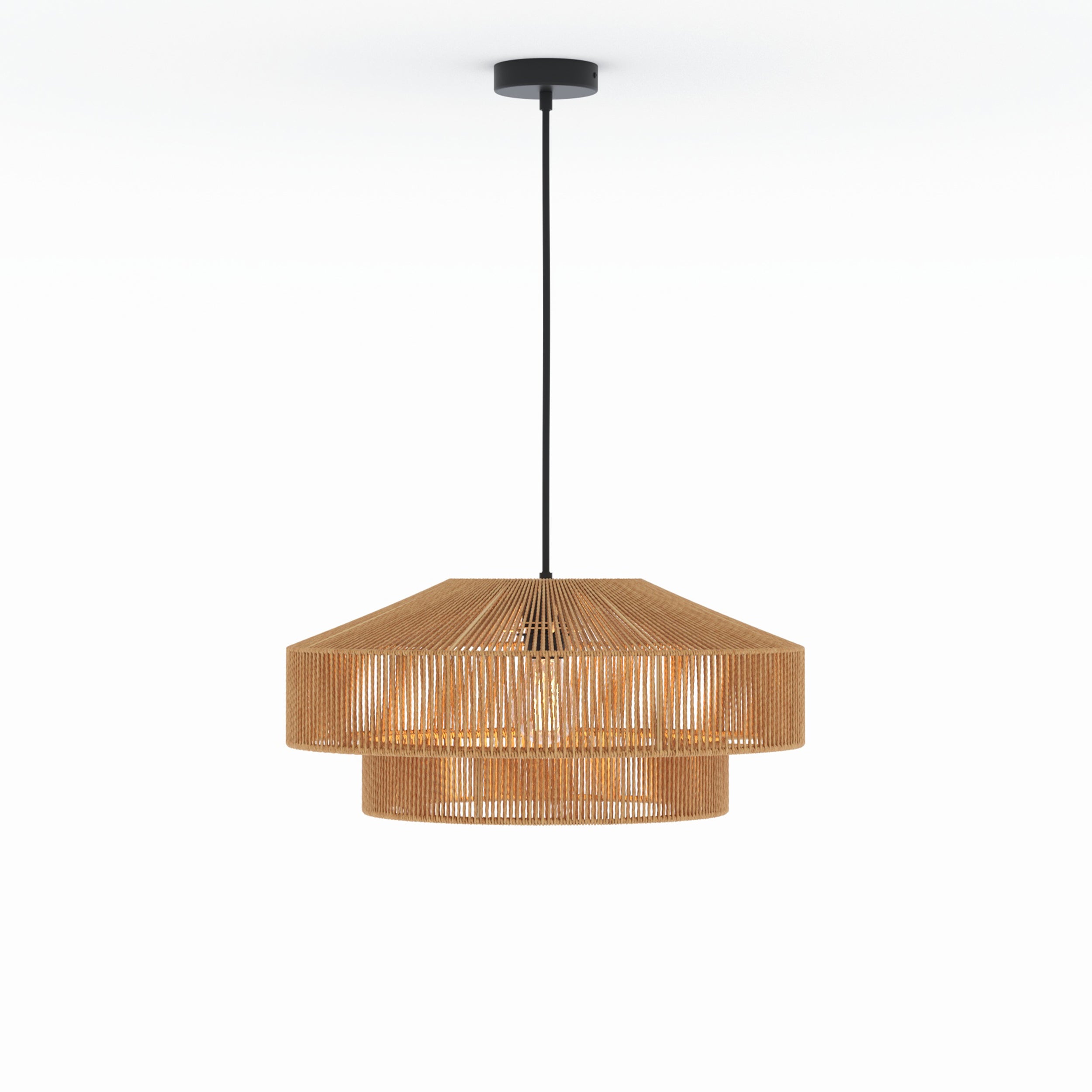 suspension ronde clairia superposition en papier de corde 60 cm_1
