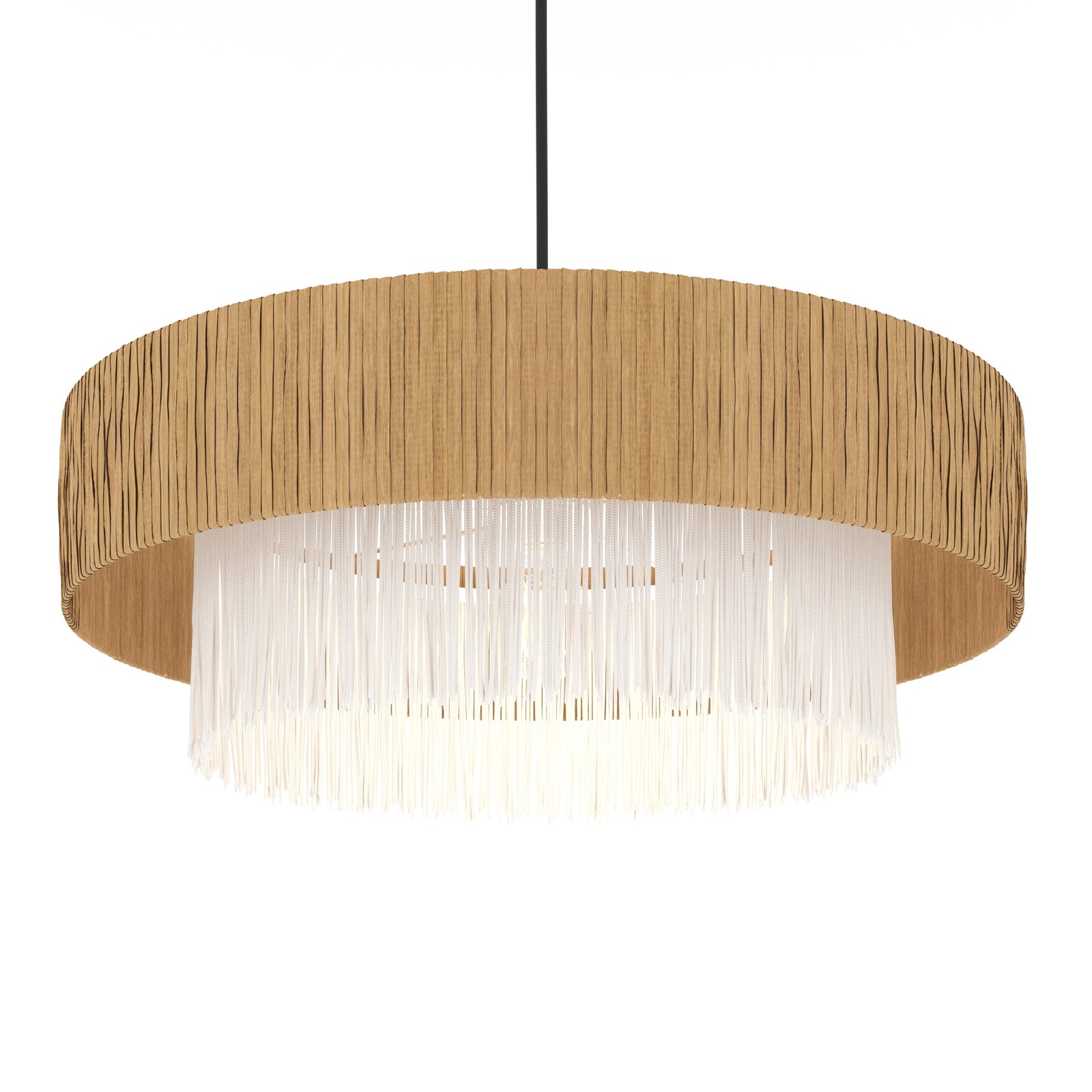 suspension solara en raphia blanc beige d 75 cm