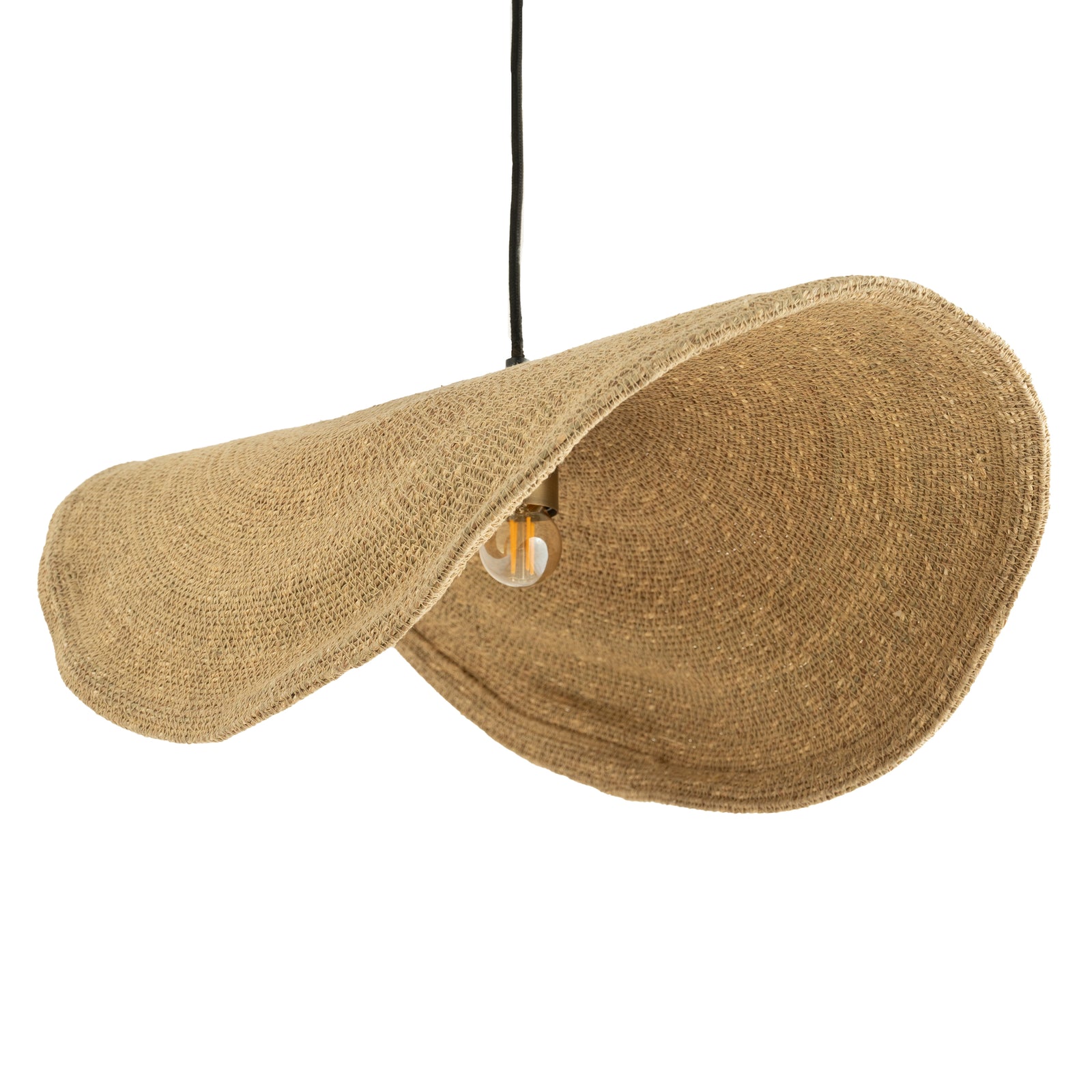 suspensions modulable en matiere naurelle maho d 91 cm fond blanc