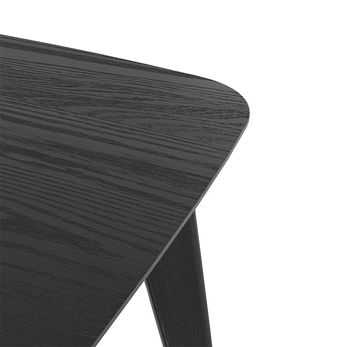 table 150 180 cm extensible en bois noir oman