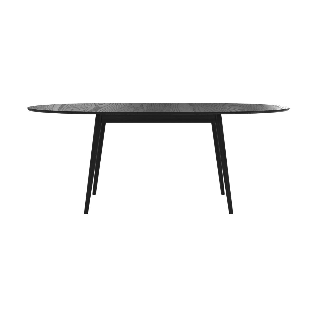 table a manger ovale extensible en bois noir eddy