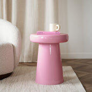 Table d'appoint Anouk en métal rose D40 cm