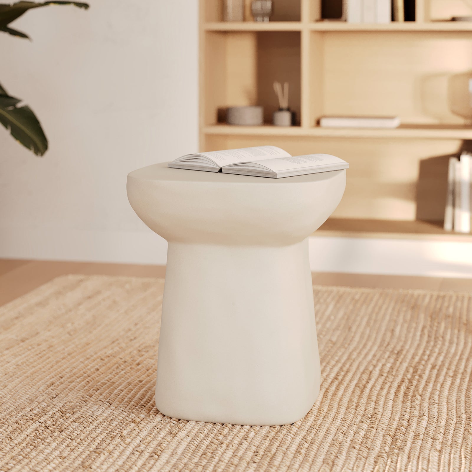 table appoint beton blanc casse samui table basse