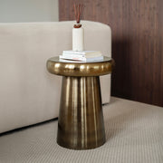Table d'appoint Anouk en métal doré D40 cm