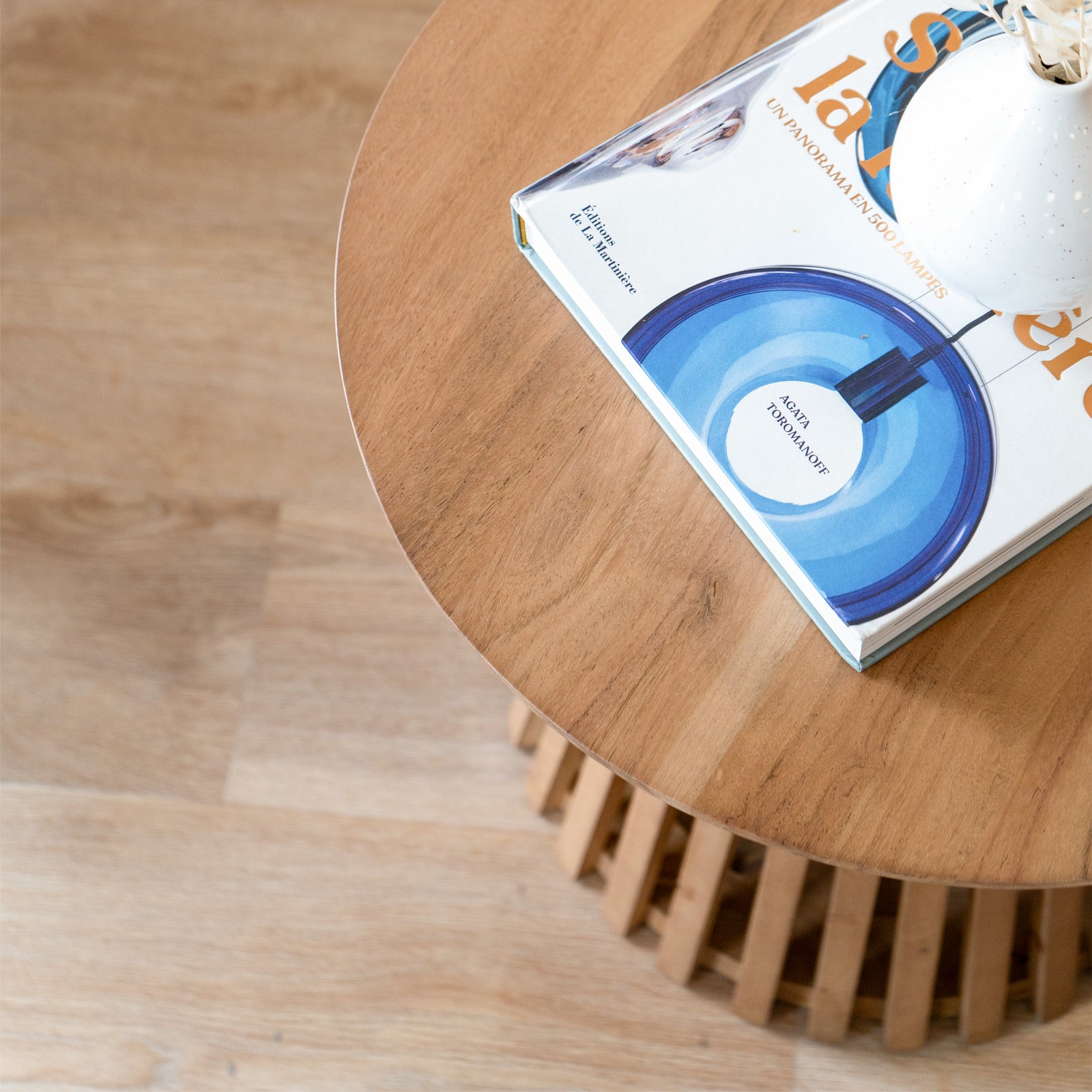 table appoint ronde bois acacia 50 cm kepes