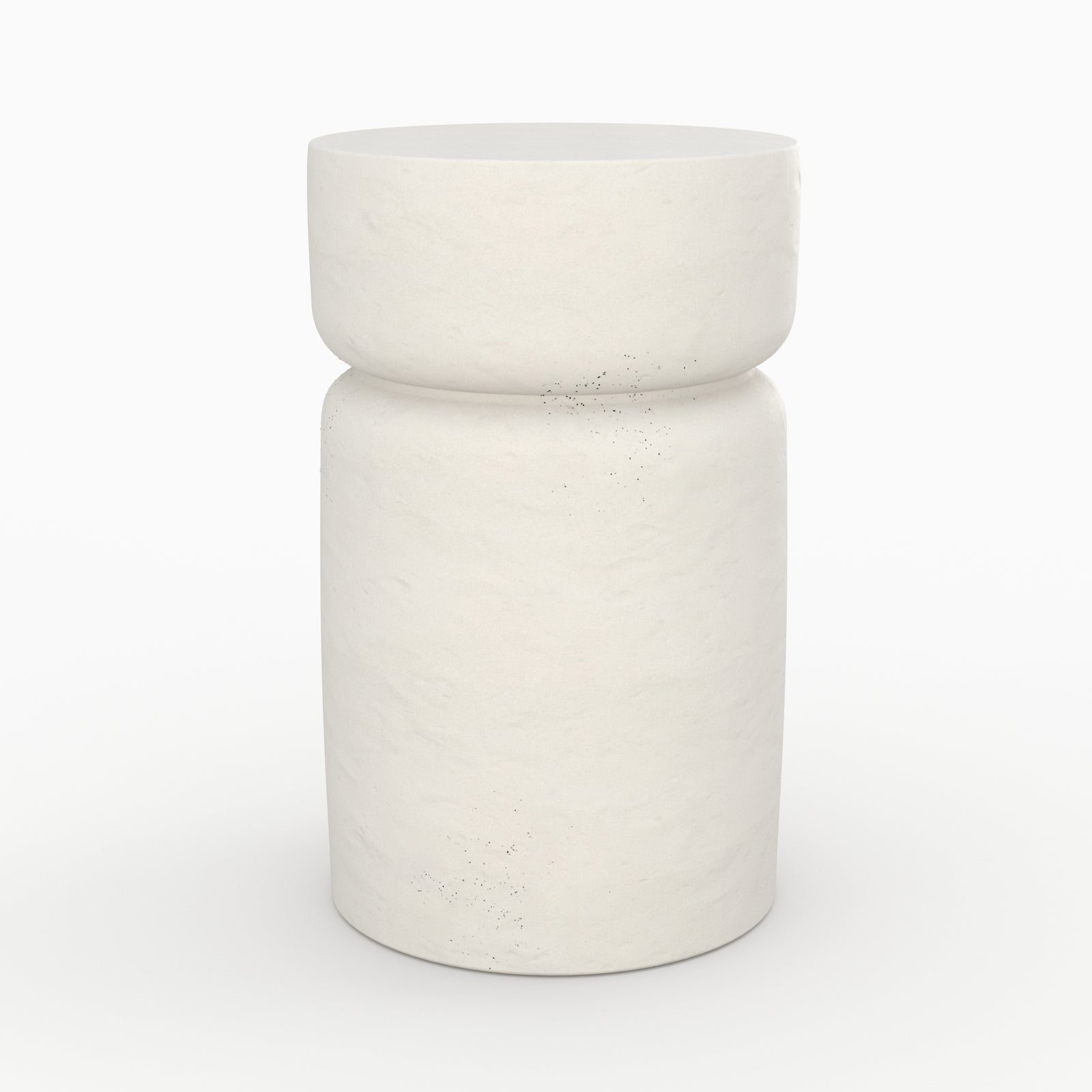 table appoint ronde tahiti en beton blanc table basse