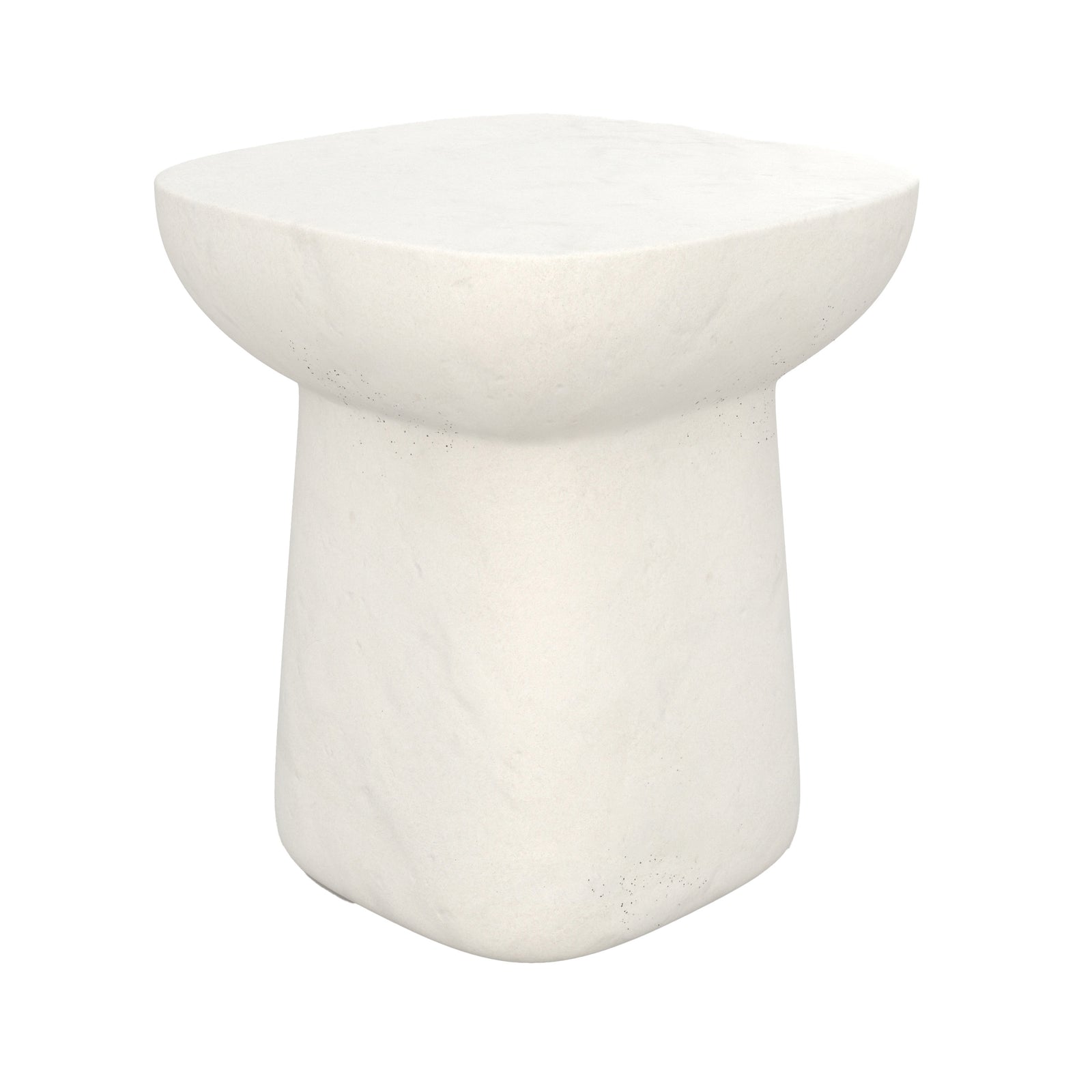 table appoint samui en beton blanc fond blanc